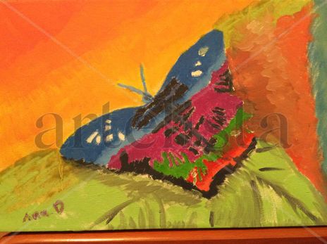 Mariposa en la hoja