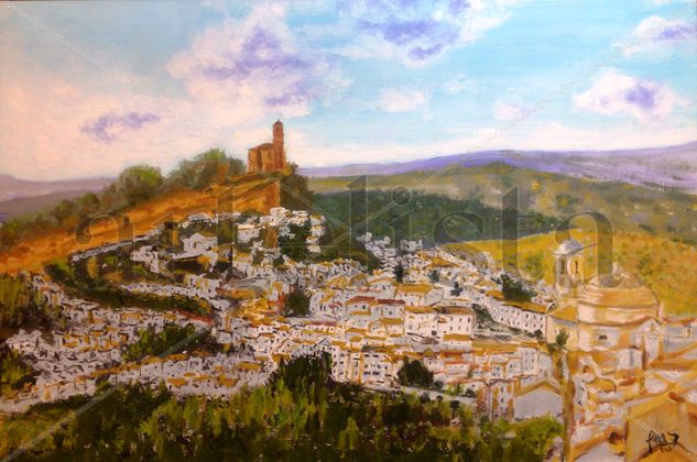 Montefrio (Granada) Oil Panel Landscaping