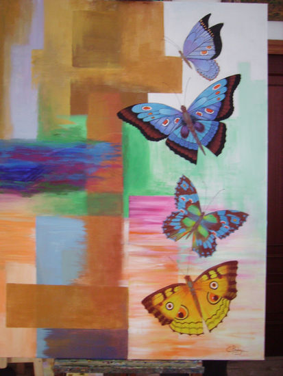 El vuelo de las mariposas Oil Canvas Landscaping