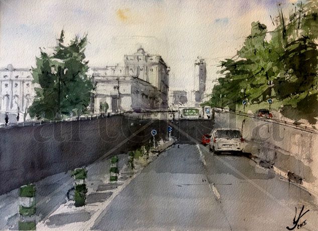 Palacio Real de Madrid Watercolour Paper Landscaping