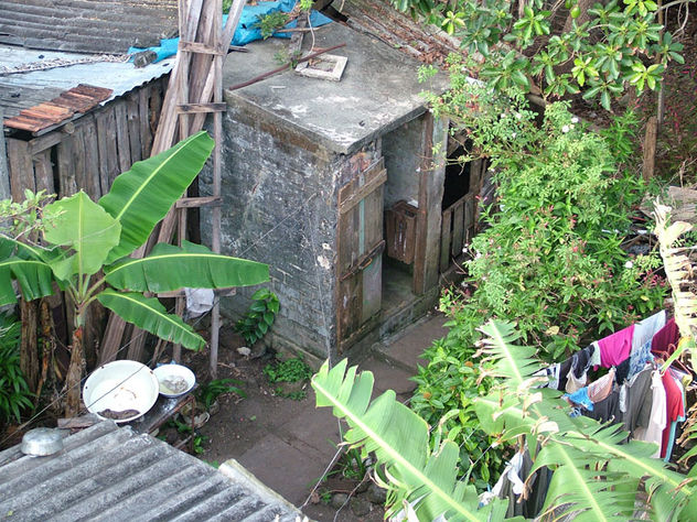patio con baño