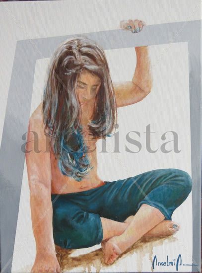 SERIE MUJERES Oil Canvas Figure Painting