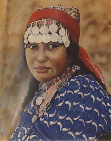 Mujer bereber  (Marruecos) Oil Canvas Portrait