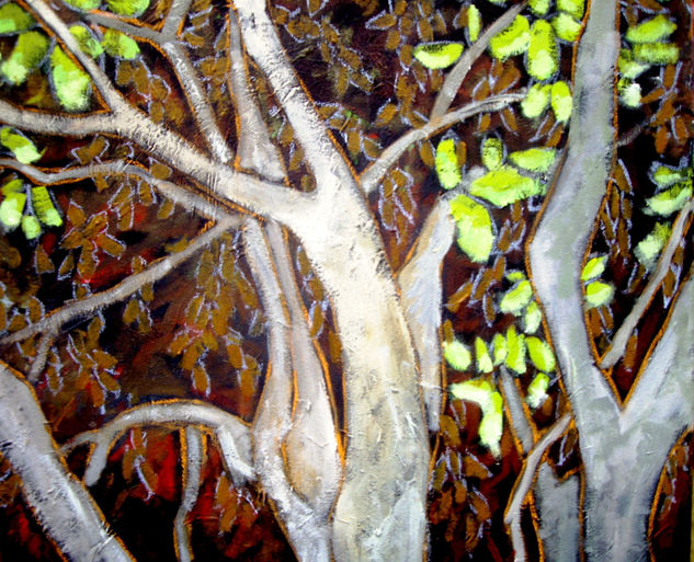 magnolio en la noche Acrylic Canvas Others