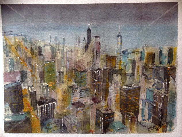 Chicago I Watercolour Paper Landscaping