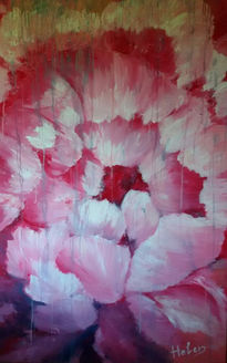 Pink peony flower...