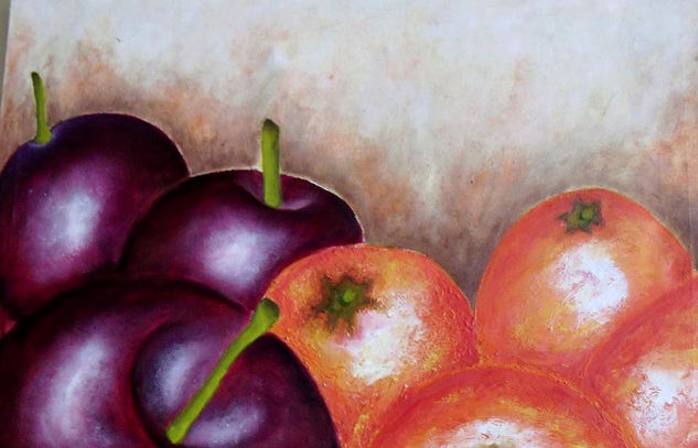 "CIRUELAS Y NARANJAS" Oil Canvas Others