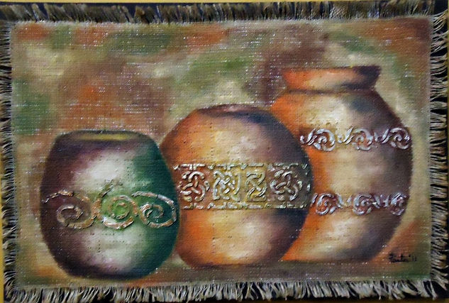 "CACHARROS" Oil Canvas Still Life Paintings