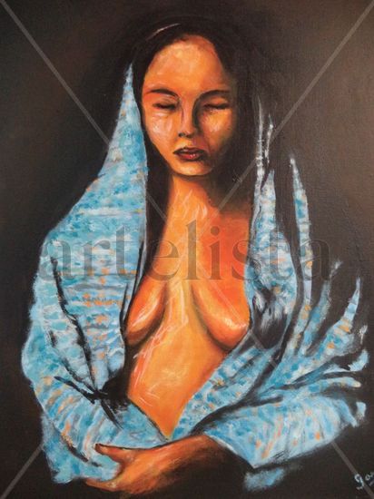 La mujer del rebozo Acrílico Lienzo Retrato