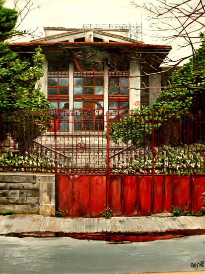 Casa de Indianos, Artziniega Oil Canvas Landscaping