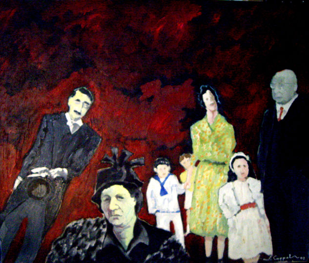 La familia Acrylic Canvas Figure Painting