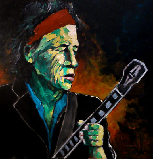 Keith Richards 27 Acrílico Lienzo Retrato