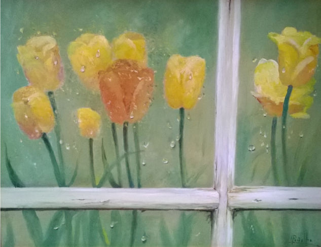 tulipan Oil Others Floral Painting