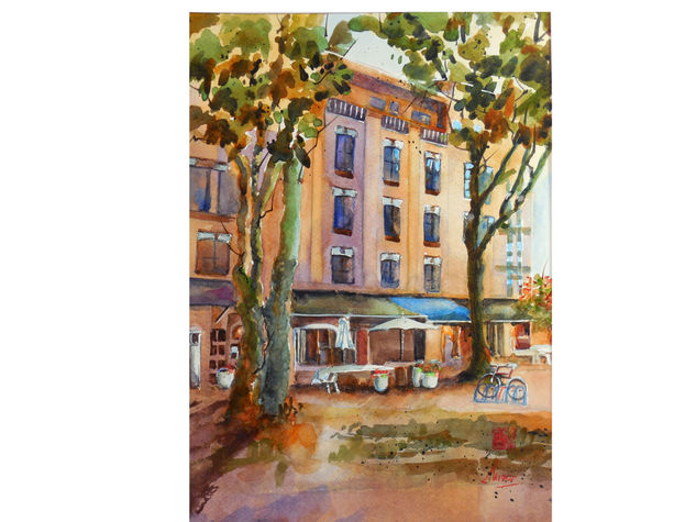 Hotel parque Virrey Bogotá Watercolour Paper Landscaping