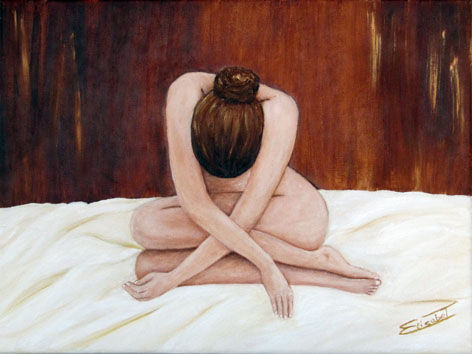 Flexibilitat - 3 Oil Canvas Nude Paintings