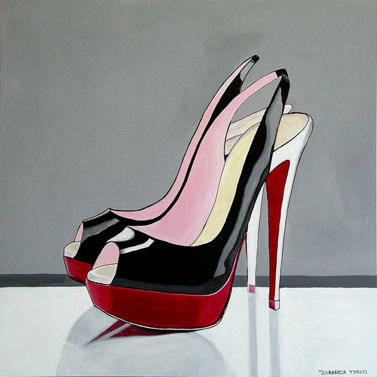 Shoes. Acrylic Canvas Figure Painting