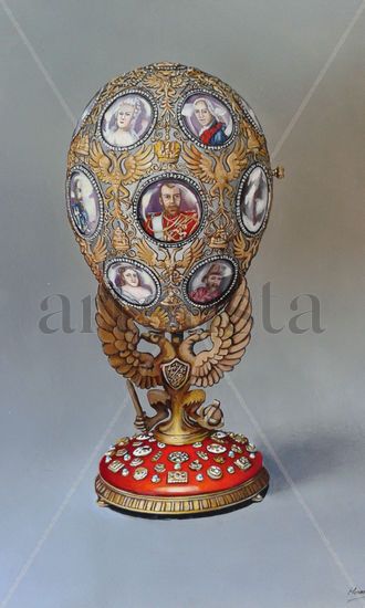 Faberge Romanov Óleo Tabla Bodegones