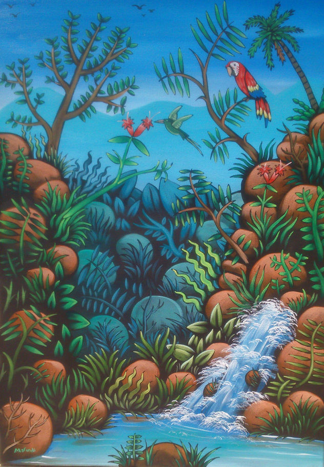 Loro y colibrí