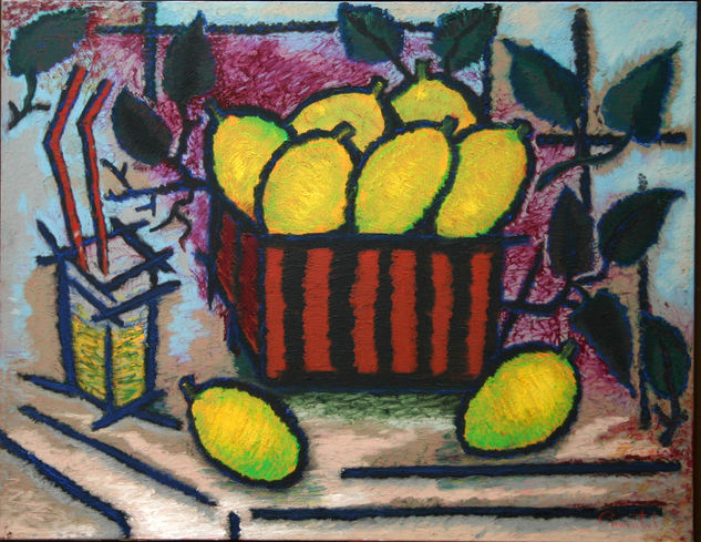 LIMONES Oil Textile Still Life Paintings