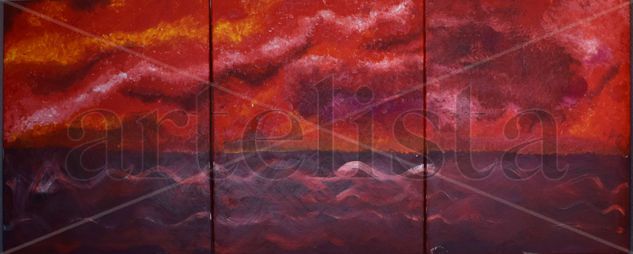 Mar de fuego Acrylic Canvas Others