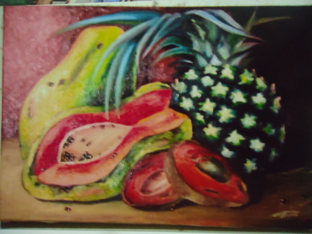 la reina de las frutas Oil Canvas Still Life Paintings