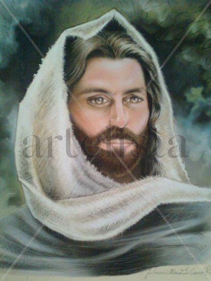 Jesus Pastel Paper Portrait