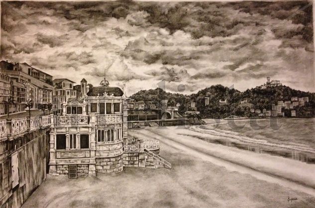 Donosti Grafito Cartulina Paisaje