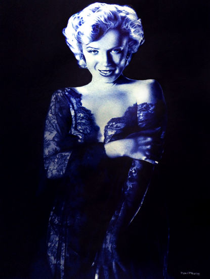 Monroe azul Mixed Media