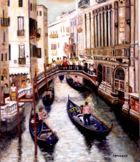 venecia Óleo Lienzo Marina