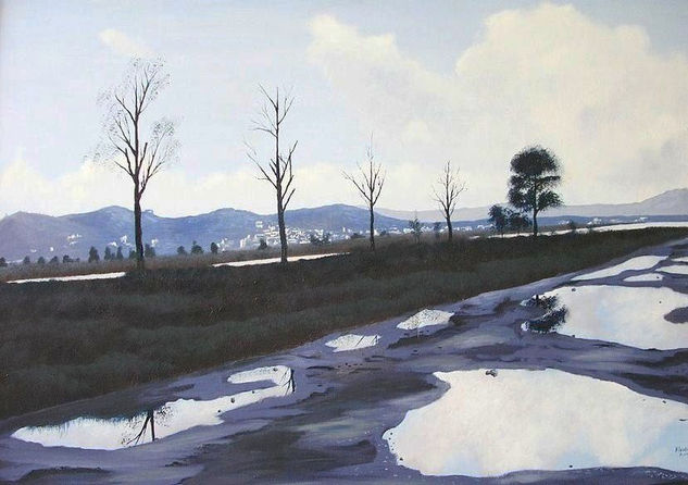 Una tarde de invierno Oil Canvas Landscaping