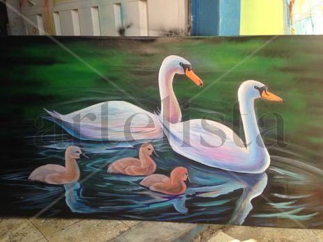 Familia de cisnes
