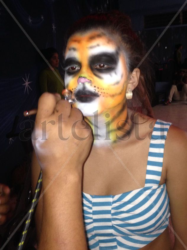 bodypaint de tigre