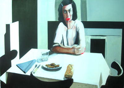 hora de comer Oil Canvas Portrait