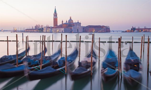 Venice - Gondolas and San Giorgio Maggiore church