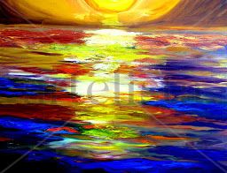 Crepúsculo III Oil Canvas Marine Painting