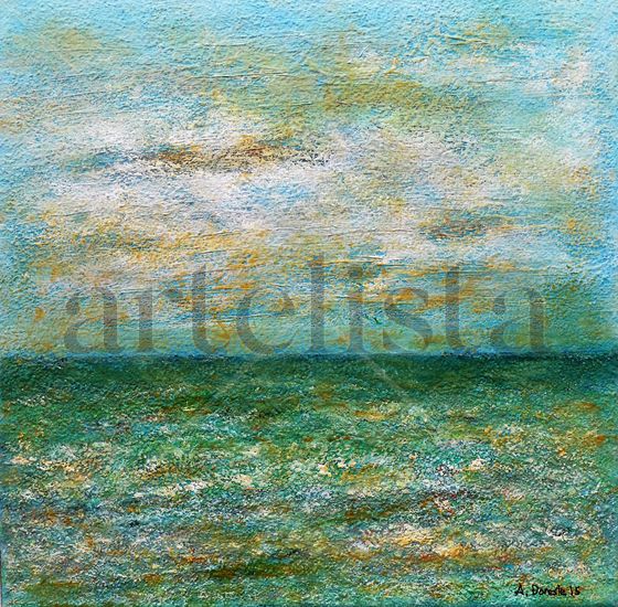 Atardecer Acrylic Canvas Marine Painting