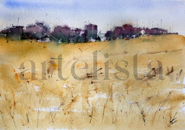 Campos de Móstoles Watercolour Paper Landscaping