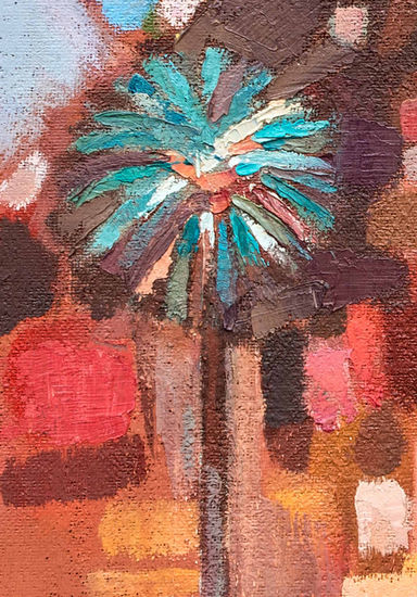 palmera canaria y risco 4 Oil Canvas Landscaping