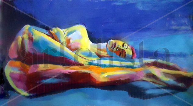 Womanly Acrylic Canvas Nude Paintings