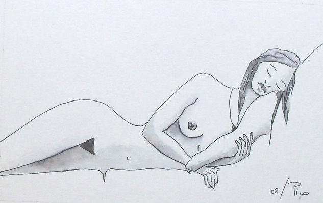 dormida Ink Paper Nude Paintings