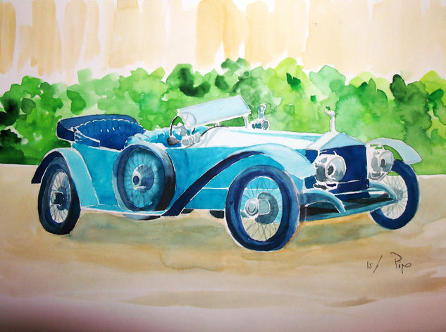 coche antiguo Watercolour Paper Others