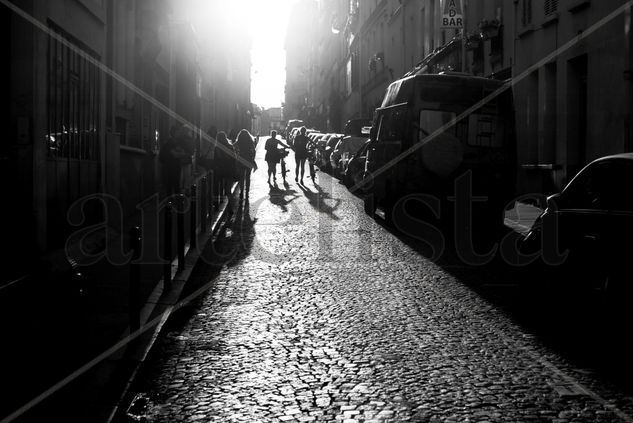 Sunset Bicycles Still lifes Black and White (Digital)