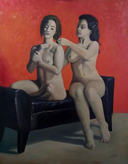 La iniciación de Amelie Oil Canvas Nude Paintings