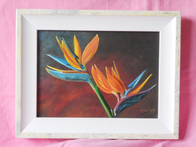 AVE DEL PARAISO Oil Canvas Floral Painting