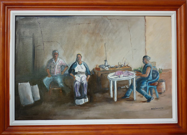 Domingo: Empanadas y mate - Bañado de los Pantanos - Pcia. de la Rioja Oil Canvas Landscaping