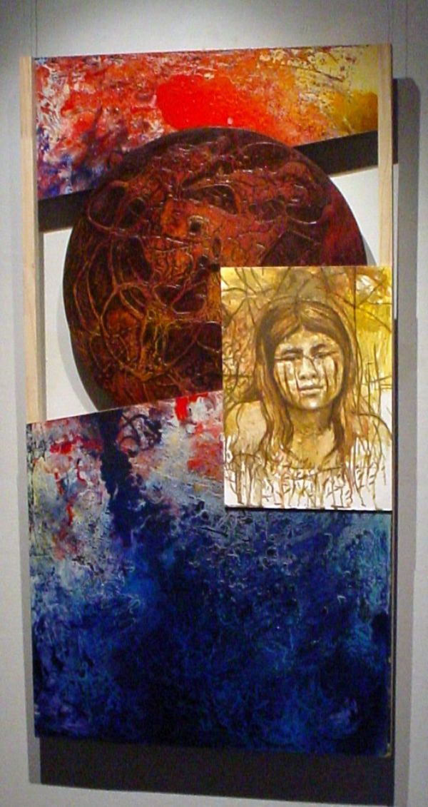composición con rostro selknam