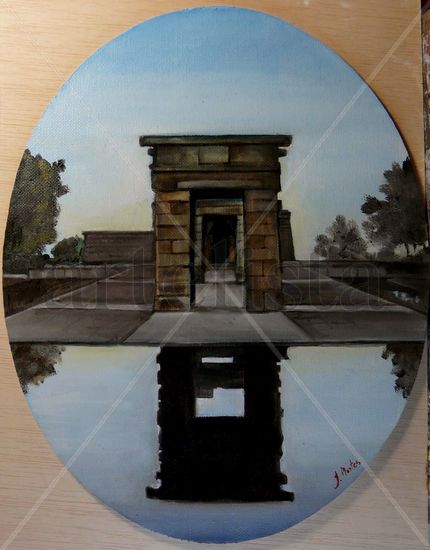 "Templo de Debod" Oil Others Landscaping