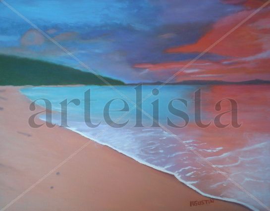 serie paisaje A15 Oil Panel Marine Painting