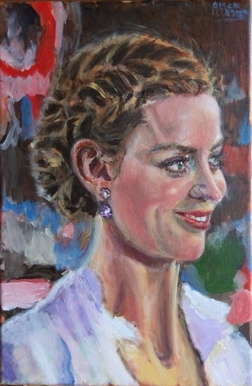 Emily Blunt's Beauty Acrílico Lienzo Retrato