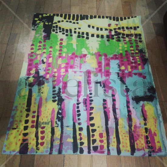 Bailando la danza de la lluvia Acrylic Textile Landscaping